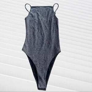 H&M Divided silver metallic bodysuit